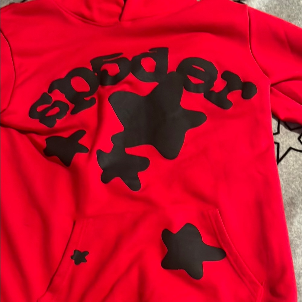 Red Young Thug Merch Sp5der Hoodie